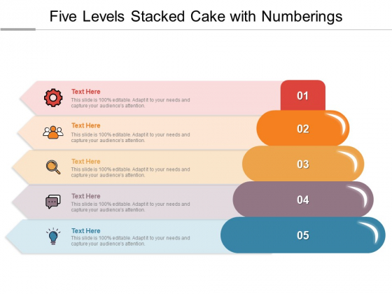 Five Levels Stacked Cake With Numberings Ppt PowerPoint Presentation Slides Example PDF Five Levels Stacked Cake With Numberings Ppt PowerPoint Presentation Slides Example PDF