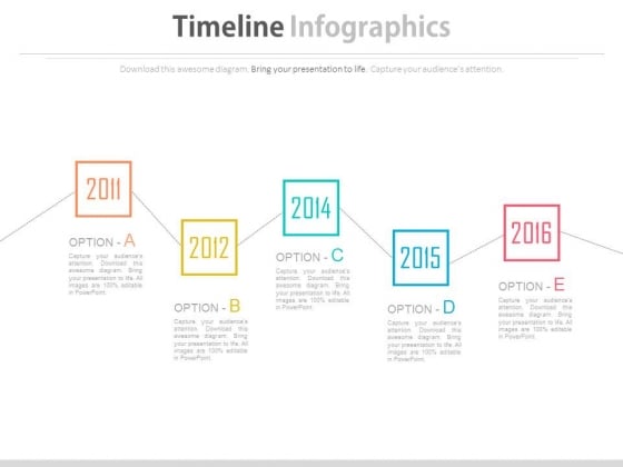 Five Options Zigzag Timeline Diagram Powerpoint Slides Five Options Zigzag Timeline Diagram Powerpoint Slides