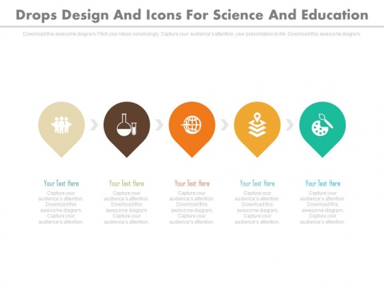 Five Pointers With Science And Education Icons Powerpoint Template Five Pointers With Science And Education Icons Powerpoint Template