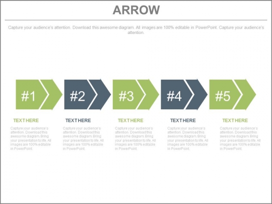 Five Progressive Arrows For Process Flow Powerpoint Template Five Progressive Arrows For Process Flow Powerpoint Template