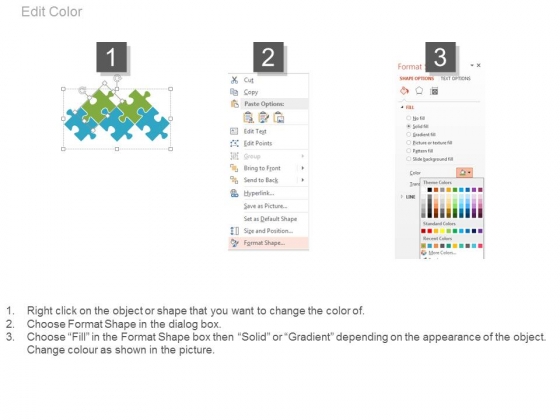 Five Staged Puzzles Matrix Design Powerpoint Slides 3