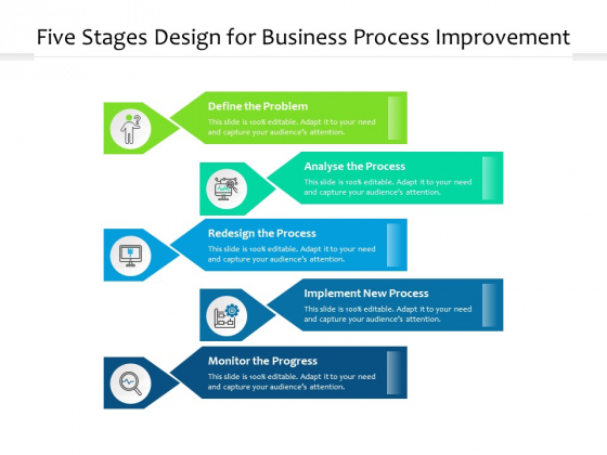 Five Stages Design For Business Process Improvement Ppt PowerPoint Presentation File Maker PDF Five Stages Design For Business Process Improvement Ppt PowerPoint Presentation File Maker PDF