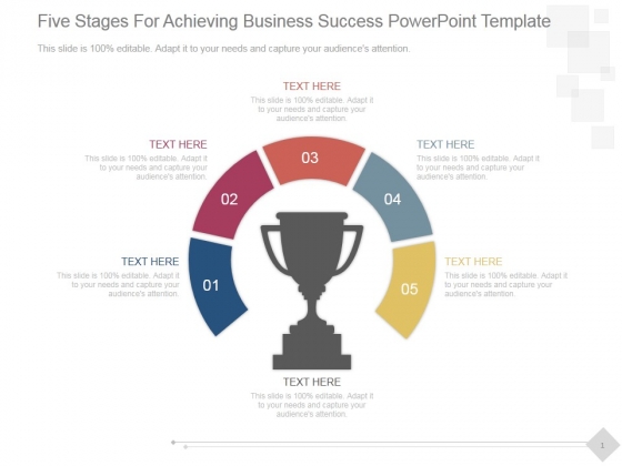 Five Stages For Achieving Business Success Ppt PowerPoint Presentation Pictures