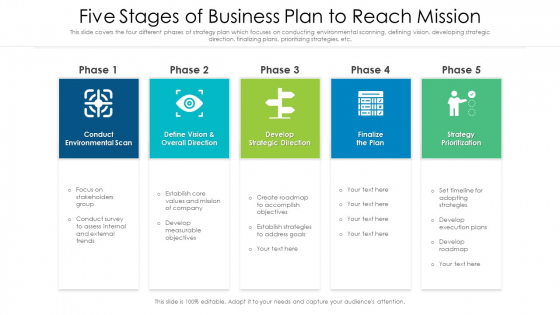 Five Stages Of Business Plan To Reach Mission Ppt Ideas Slideshow PDF Five Stages Of Business Plan To Reach Mission Ppt Ideas Slideshow PDF