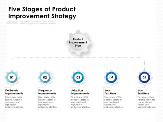 Five Stages Of Product Improvement Strategy Ppt PowerPoint Presentation Infographic Template Examples PDF Five Stages Of Product Improvement Strategy Ppt PowerPoint Presentation Infographic Template Examples PDF