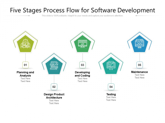 Five Stages Process Flow For Software Development Ppt PowerPoint Presentation Gallery Samples PDF Five Stages Process Flow For Software Development Ppt PowerPoint Presentation Gallery Samples PDF