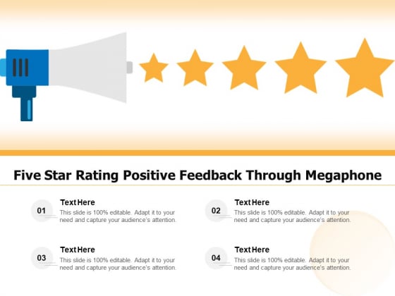 Five Star Rating Positive Feedback Through Megaphone Ppt PowerPoint Presentation Summary Aids PDF Five Star Rating Positive Feedback Through Megaphone Ppt PowerPoint Presentation Summary Aids PDF