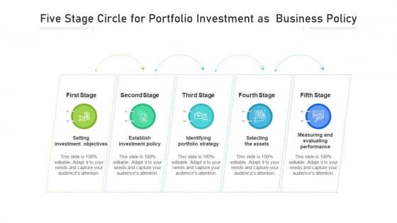 Five Step Circle For Portfolio Investment As Business Policy Ppt PowerPoint Presentation File Example PDF Five Step Circle For Portfolio Investment As Business Policy Ppt PowerPoint Presentation File Example PDF