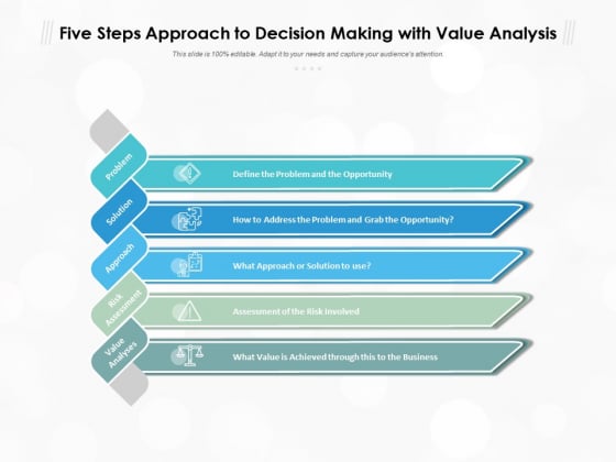 Five Steps Approach To Decision Making With Value Analysis Ppt PowerPoint Presentation Outline Inspiration Five Steps Approach To Decision Making With Value Analysis Ppt PowerPoint Presentation Outline Inspiration