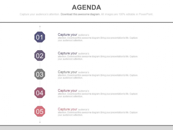 Five Steps Business Agenda Chart Powerpoint Slides Five Steps Business Agenda Chart Powerpoint Slides