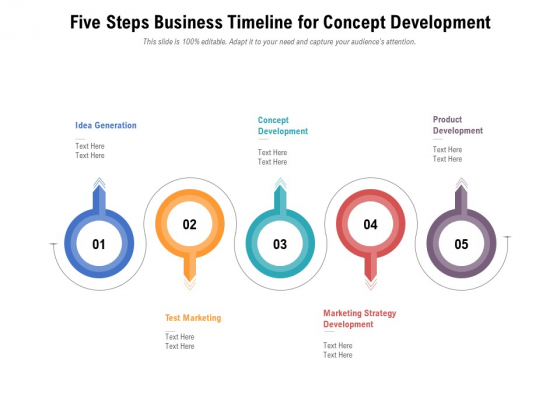Five Steps Business Timeline For Concept Development Ppt PowerPoint Presentation File Shapes PDF Five Steps Business Timeline For Concept Development Ppt PowerPoint Presentation File Shapes PDF