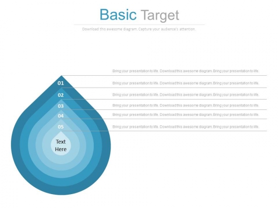 Five Steps Concentric Drops For Target Planning Powerpoint Slides Five Steps Concentric Drops For Target Planning Powerpoint Slides