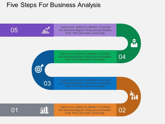 Five Steps For Business Analysis Powerpoint Template Five Steps For Business Analysis Powerpoint Template