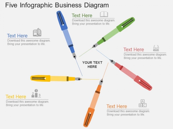 Five Steps Infographic Business Diagram Powerpoint Template