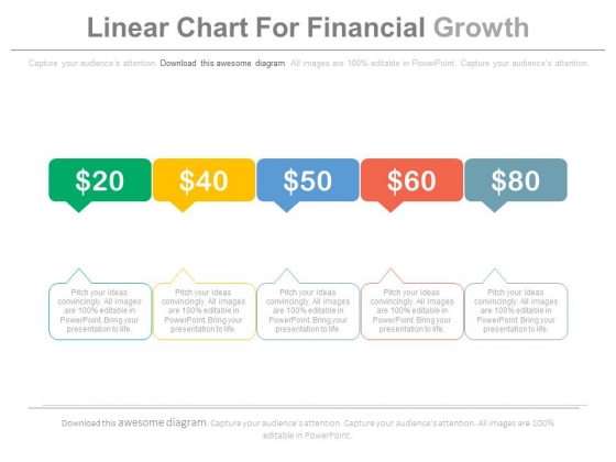 Five Steps Linear Chart For Financial Growth Powerpoint Slides Five Steps Linear Chart For Financial Growth Powerpoint Slides