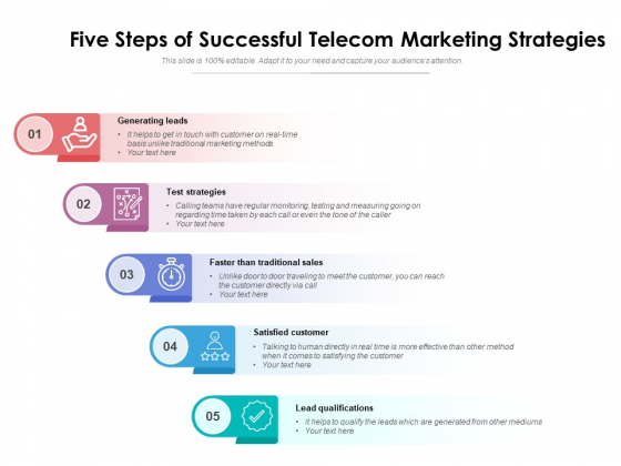 Five Steps Of Successful Telecom Marketing Strategies Ppt PowerPoint Presentation Slides Files PDF Five Steps Of Successful Telecom Marketing Strategies Ppt PowerPoint Presentation Slides Files PDF