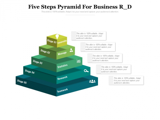 Five Steps Pyramid For Business R D Ppt PowerPoint Presentation Portfolio Backgrounds PDF Five Steps Pyramid For Business R D Ppt PowerPoint Presentation Portfolio Backgrounds PDF
