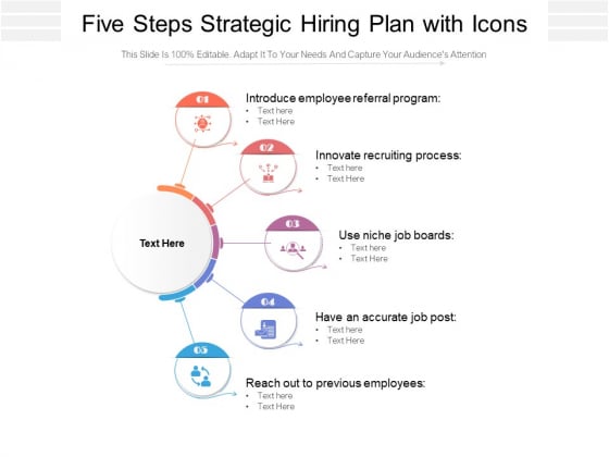 Five Steps Strategic Hiring Plan With Icons Ppt PowerPoint Presentation Gallery Visuals PDF Five Steps Strategic Hiring Plan With Icons Ppt PowerPoint Presentation Gallery Visuals PDF
