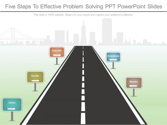 Five Steps To Effective Problem Solving Ppt Powerpoint Slides Five Steps To Effective Problem Solving Ppt Powerpoint Slides
