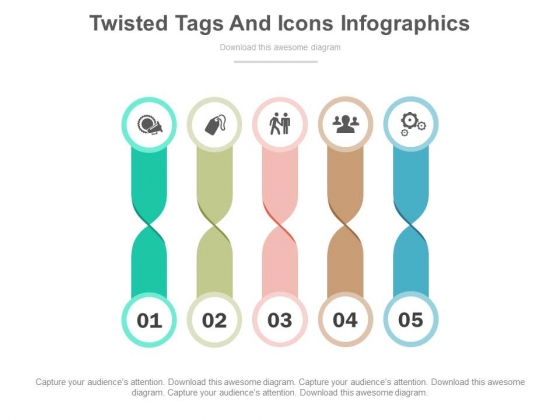 Five Twisted Tags For Option Pricing Powerpoint Template Five Twisted Tags For Option Pricing Powerpoint Template