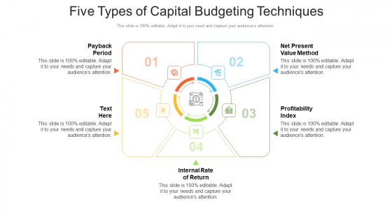Five Types Of Capital Budgeting Techniques Ppt PowerPoint Presentation File Clipart Images PDF Five Types Of Capital Budgeting Techniques Ppt PowerPoint Presentation File Clipart Images PDF