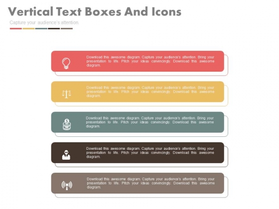 Five Vertical Banners With Icons Powerpoint Slides Five Vertical Banners With Icons Powerpoint Slides