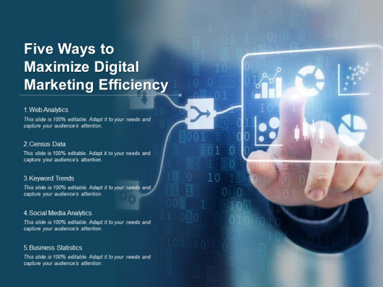 Five Ways To Maximize Digital Marketing Efficiency Ppt PowerPoint Presentation Summary Brochure