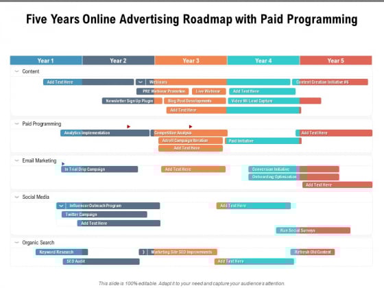Five Years Online Advertising Roadmap With Paid Programming Template Five Years Online Advertising Roadmap With Paid Programming Template