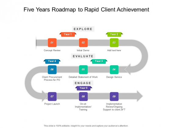 Five Years Roadmap To Rapid Client Achievement Diagrams Five Years Roadmap To Rapid Client Achievement Diagrams