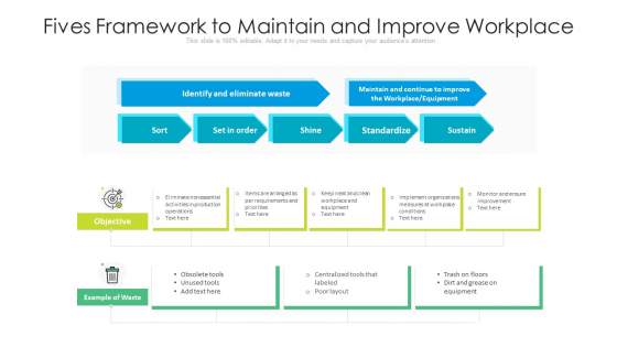 Fives Framework To Maintain And Improve Workplace Ppt Pictures Vector PDF Fives Framework To Maintain And Improve Workplace Ppt Pictures Vector PDF