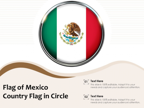 Flag Of Mexico Country Flag In Circle Ppt PowerPoint Presentation Slides Background Designs PDF