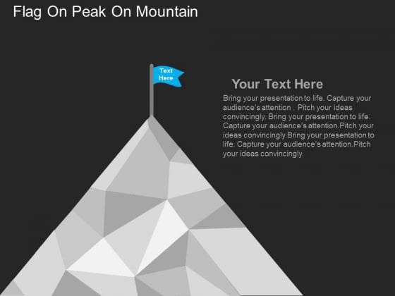 Flag On Peak On Mountain Powerpoint Templates Flag On Peak On Mountain Powerpoint Templates
