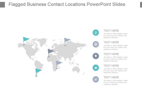 Flagged Business Contact Locations Powerpoint Slides Flagged Business Contact Locations Powerpoint Slides