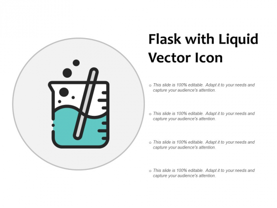 Flask With Liquid Vector Icon Ppt PowerPoint Presentation Styles Graphics Pictures