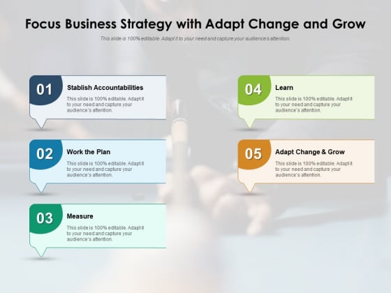 Focus Business Strategy With Adapt Change And Grow Ppt PowerPoint Presentation Gallery Slide Download PDF Focus Business Strategy With Adapt Change And Grow Ppt PowerPoint Presentation Gallery Slide Download PDF