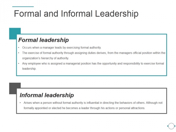 Formal And Informal Leadership Ppt PowerPoint Presentation Layout Formal And Informal Leadership Ppt PowerPoint Presentation Layout