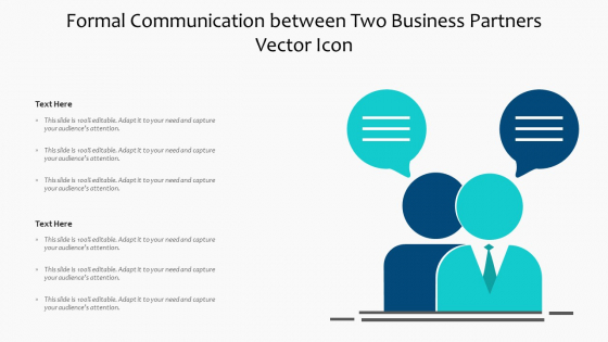 Formal Communication Between Two Business Partners Vector Icon Ppt PowerPoint Presentation Icon Portfolio PDF