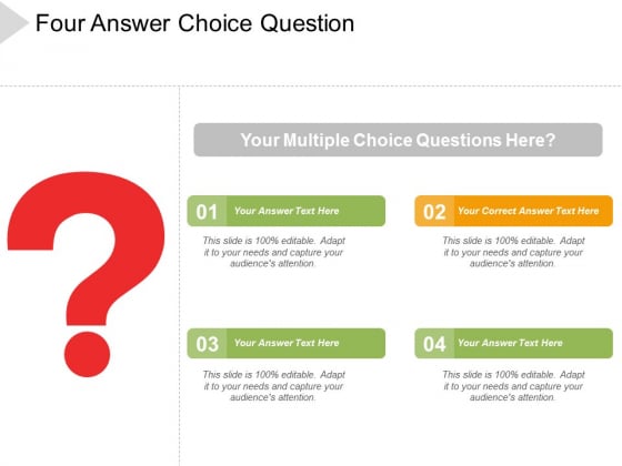 Four Answer Choice Question Ppt Powerpoint Presentation Summary Smartart