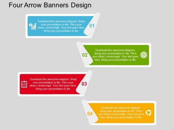 Four Arrow Banners Design Powerpoint Templates Four Arrow Banners Design Powerpoint Templates