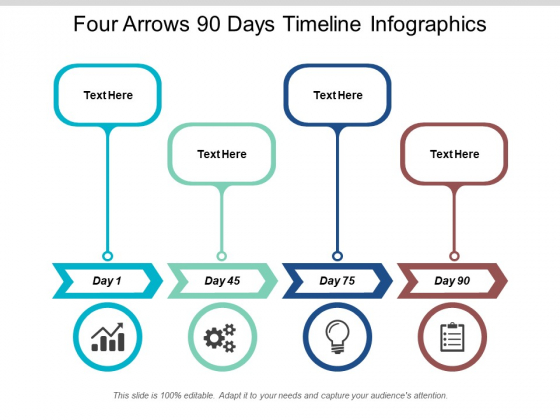 Four Arrows 90 Days Timeline Infographics Ppt PowerPoint Presentation Slides Aids Four Arrows 90 Days Timeline Infographics Ppt PowerPoint Presentation Slides Aids