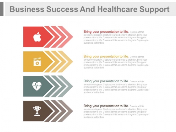 Four Arrows Banners With Business Icons Powerpoint Slides Four Arrows Banners With Business Icons Powerpoint Slides