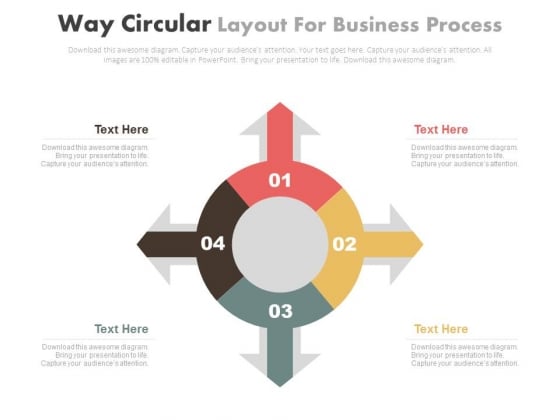 Four Arrows Circular Diagram For Business Process Powerpoint Slides Four Arrows Circular Diagram For Business Process Powerpoint Slides
