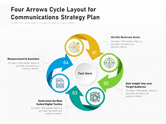 Four Arrows Cycle Layout For Communications Strategy Plan Ppt PowerPoint Presentation File Structure PDF Four Arrows Cycle Layout For Communications Strategy Plan Ppt PowerPoint Presentation File Structure PDF