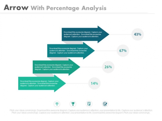 Four Arrows For Percentage Ratio Analysis Powerpoint Slides Four Arrows For Percentage Ratio Analysis Powerpoint Slides