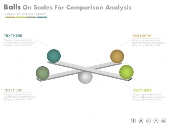 Four Balls On Scales For Comparison And Analysis Powerpoint Slides Four Balls On Scales For Comparison And Analysis Powerpoint Slides