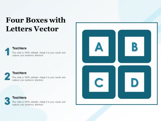 Four Boxes With Letters Vector Ppt PowerPoint Presentation Inspiration Graphics Pictures Four Boxes With Letters Vector Ppt PowerPoint Presentation Inspiration Graphics Pictures