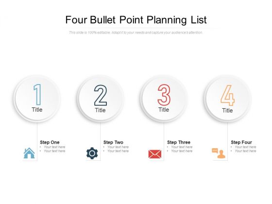 Four Bullet Point Planning List Ppt PowerPoint Presentation Professional Deck