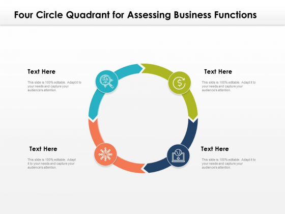 Four Circle Quadrant For Assessing Business Functions Ppt PowerPoint 