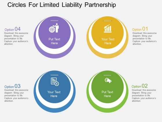 Four Circles For Limited Liability Partnership Powerpoint Template Four Circles For Limited Liability Partnership Powerpoint Template