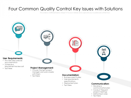 Four Common Quality Control Key Issues With Solutions Ppt PowerPoint Presentation File Portfolio PDF Four Common Quality Control Key Issues With Solutions Ppt PowerPoint Presentation File Portfolio PDF